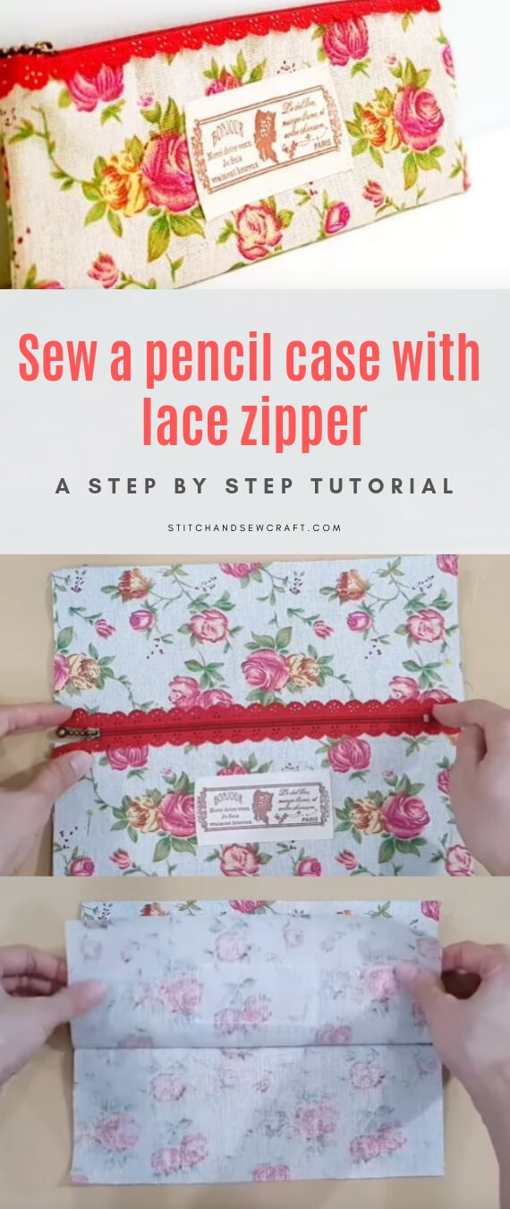 How to sew a pencil case stitchandsewcraft.com #stitchandsewcraft #freesewing #pencilcase #freesewingtutorial 