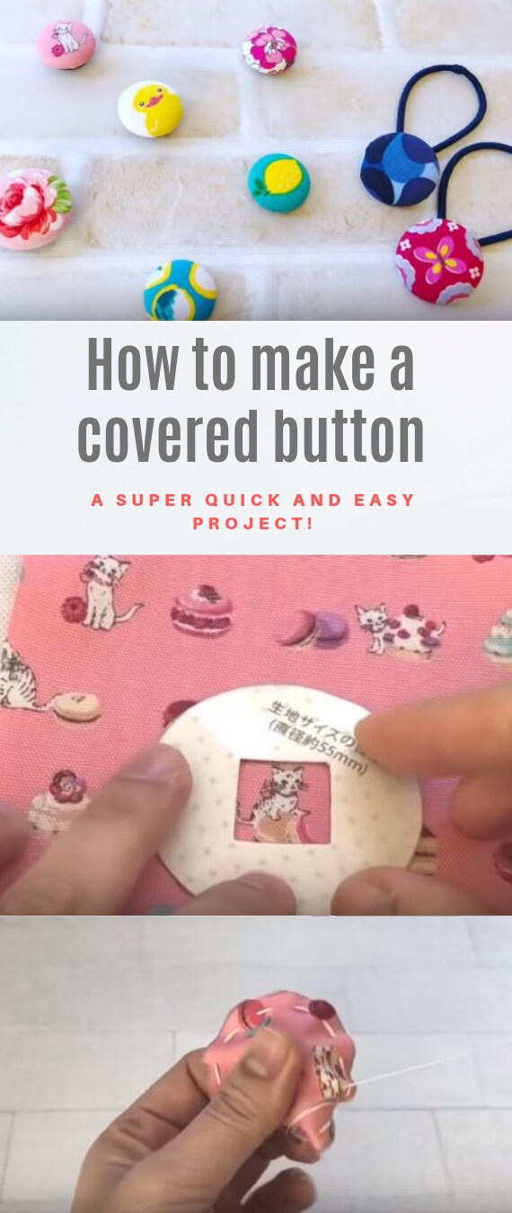 How to sew a covered button stitchandsewcraft.com #stitchandsewcraft #freesewing #coveredbutton #freesewingtutorial 