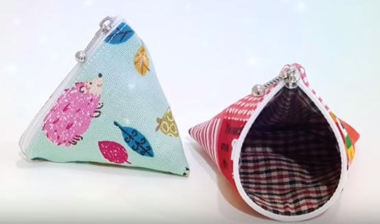 How to sew a triangle coin purse